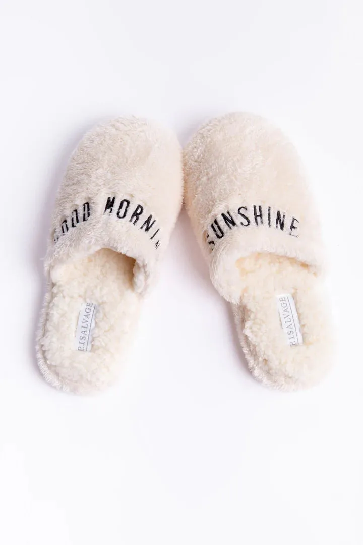 Plush Good Morning Slippers