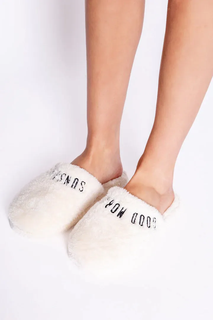 Plush Good Morning Slippers