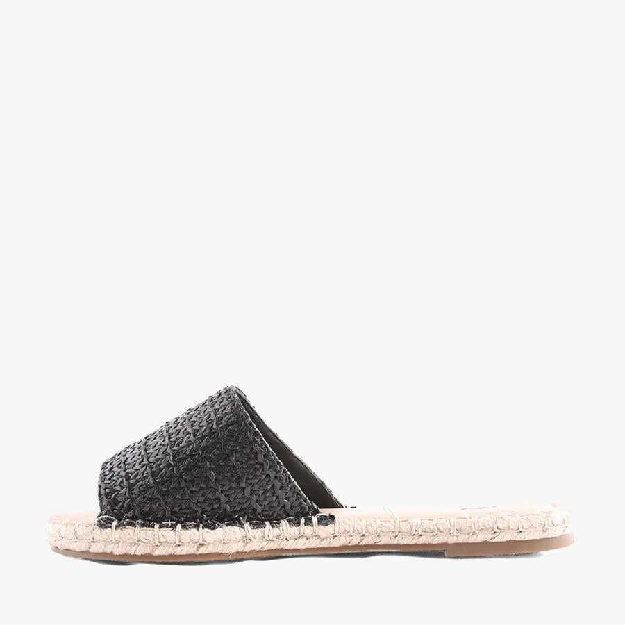 PRISCILA BLACK RAFFIA