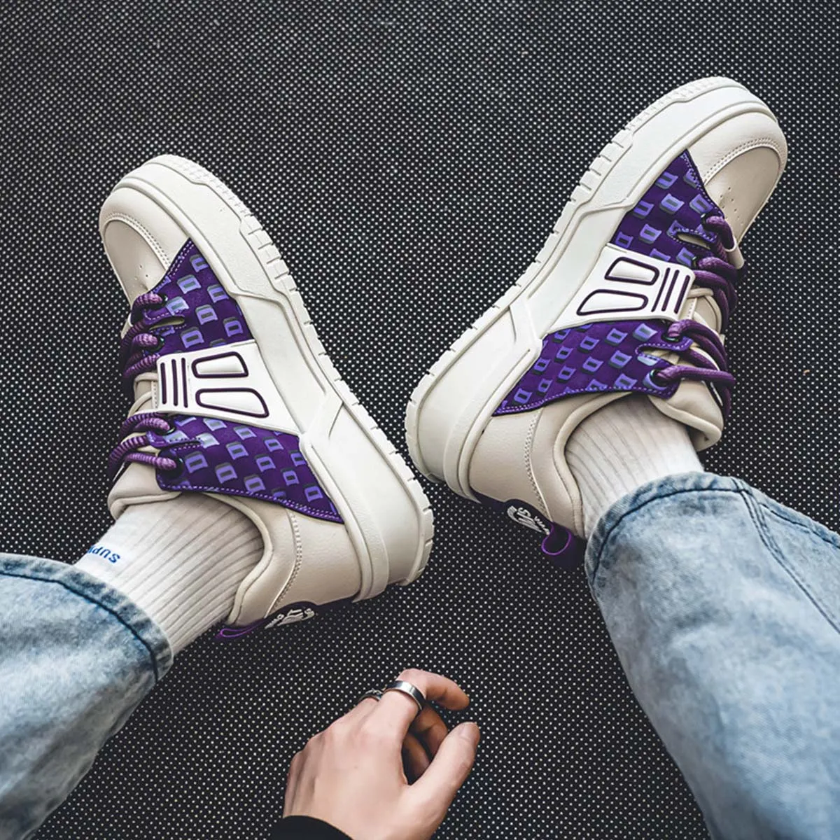 Purple Retro Sneakers