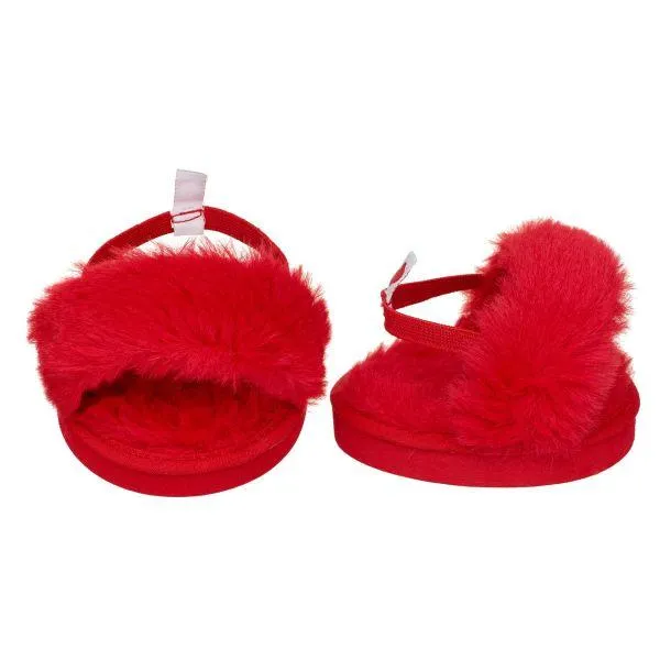 Red Fuzzy Slippers