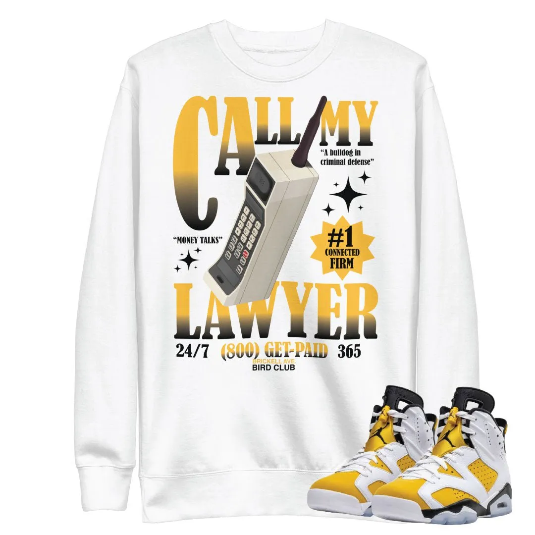 Retro 6 Yellow Ochre Lawyer Sweatshirt