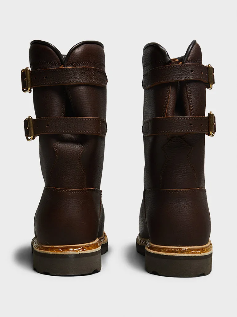 Sanglier Boots in Lisse Marron