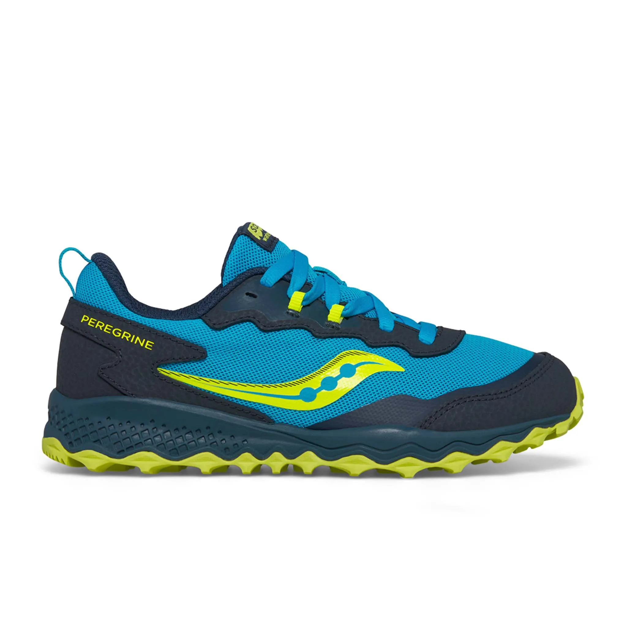 Saucony | Kids' Peregrine Running Shoes - Blue/Citron