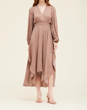 Solid Satin Maxi Dress