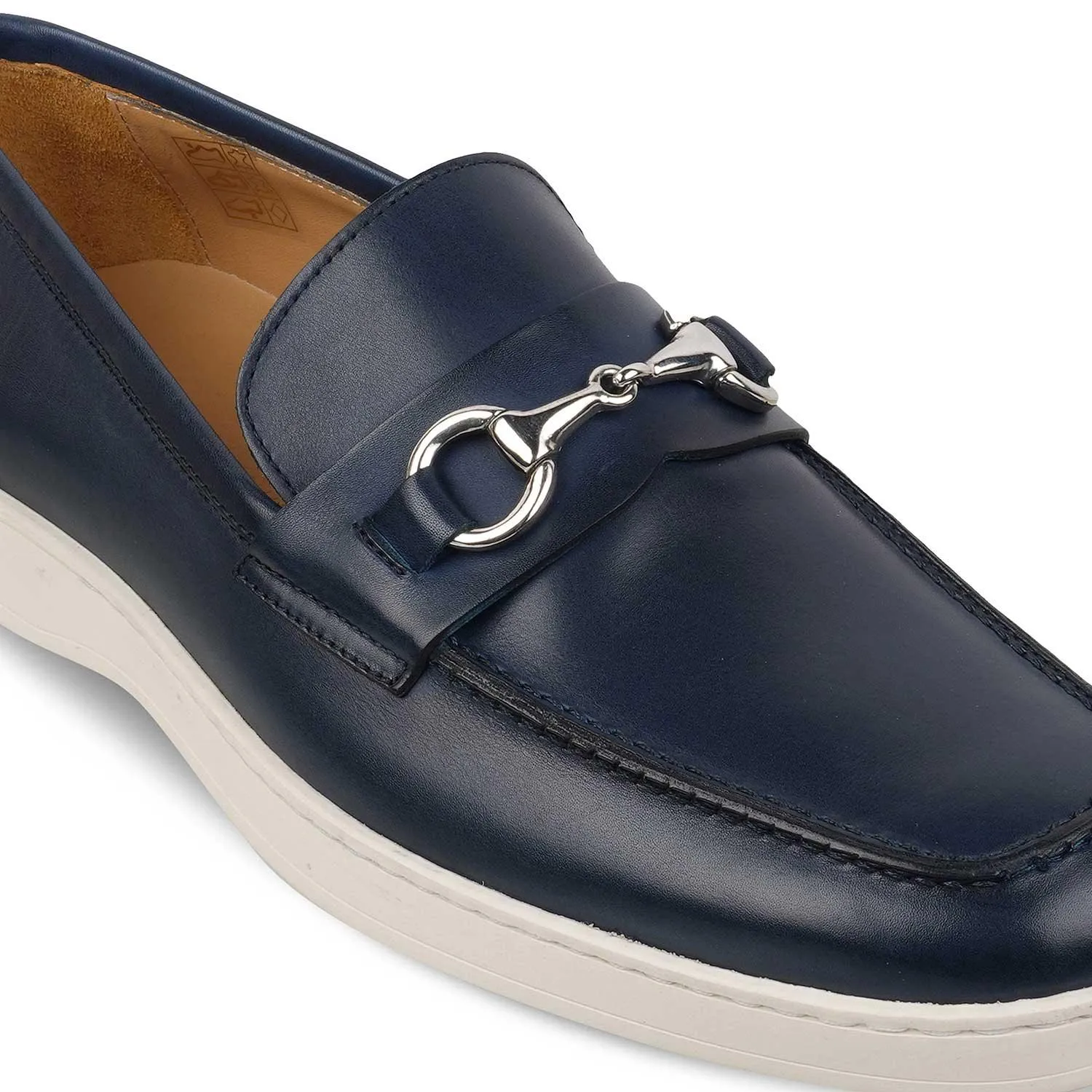 The Mamante Blue Men's Handcrafted Leather Loafers Tresmode