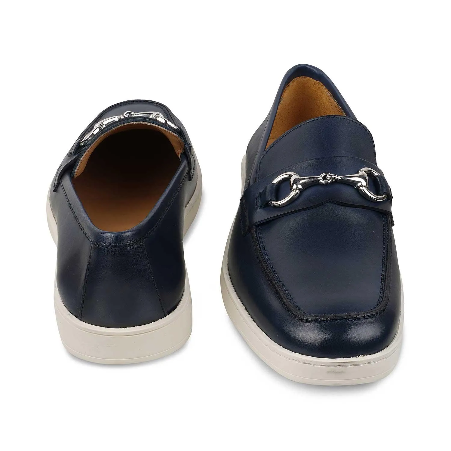 The Mamante Blue Men's Handcrafted Leather Loafers Tresmode