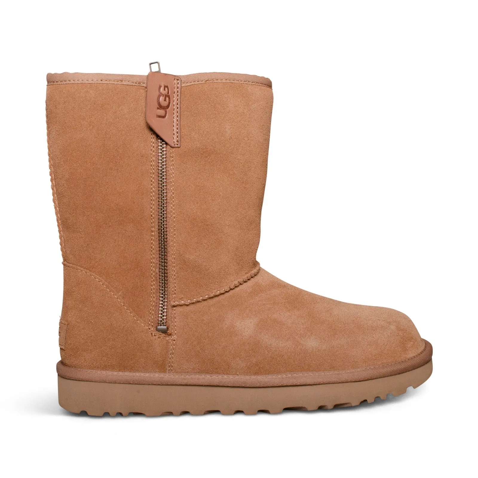 UGG Classic Short Bailey Zip Chestnut Boots - Women's