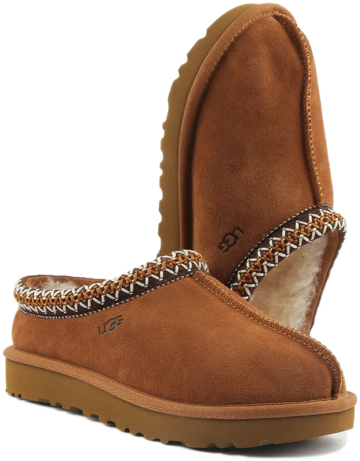 Ugg Tasman Sheepskin Slipper In Chestnut For Women