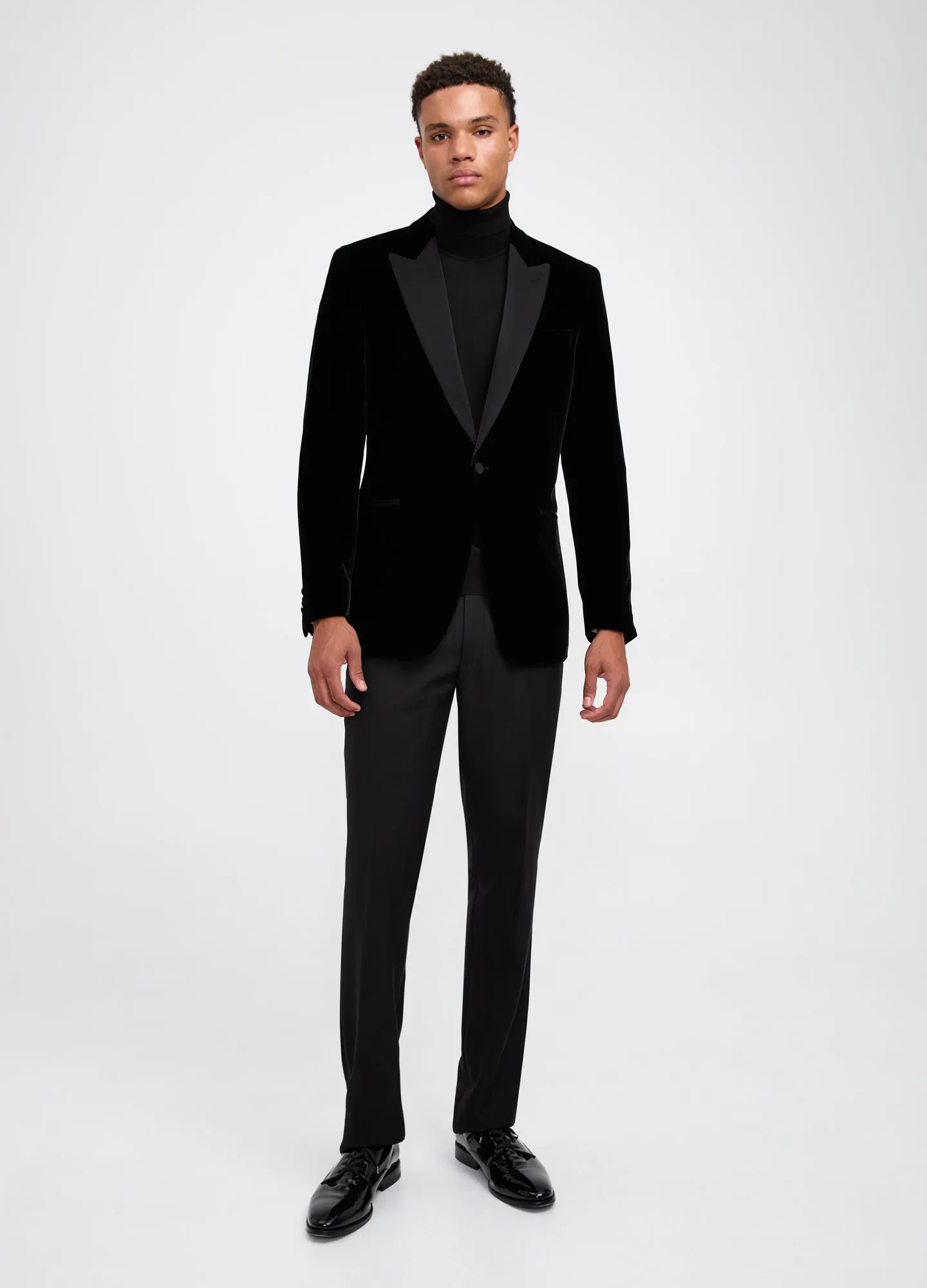 Velvet Tuxedo Jacket Black