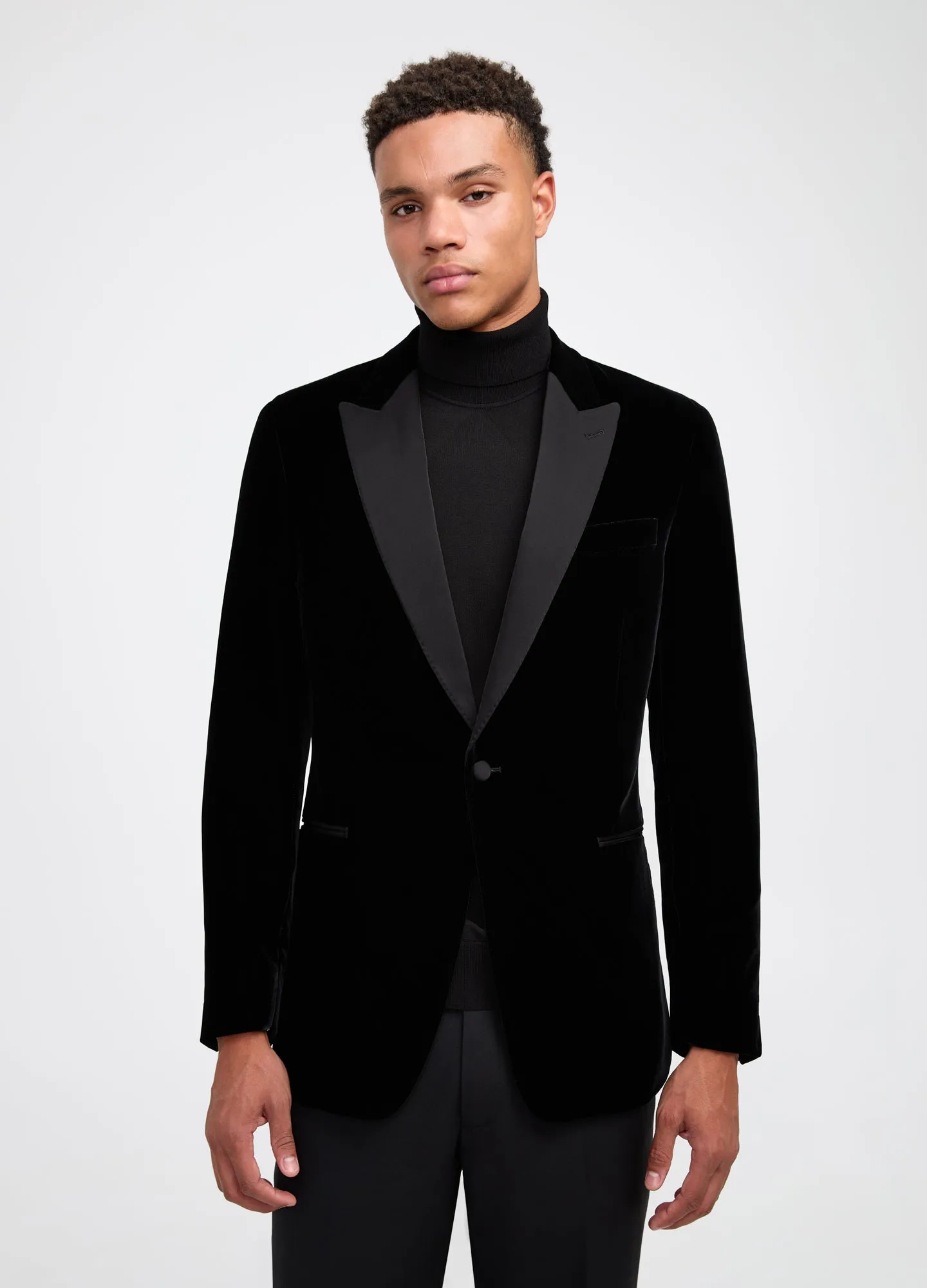 Velvet Tuxedo Jacket Black