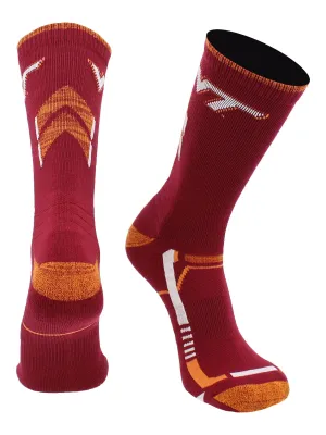 Virginia Tech Hokies Socks Virginia Tech University Hokies Champion Crew Socks