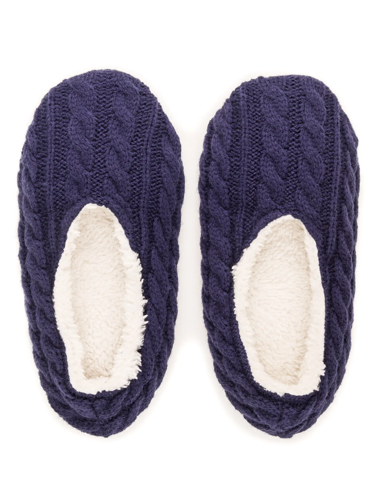 Women's Cable Knit Indoor Ballet Slippers