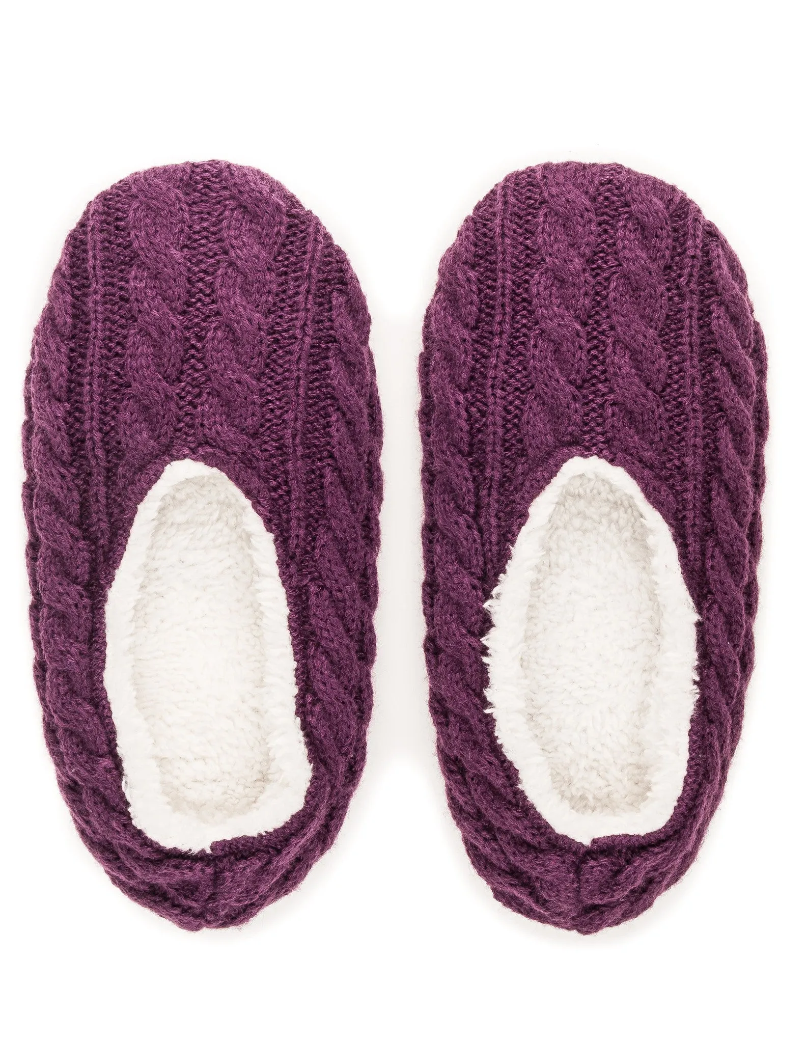 Women's Cable Knit Indoor Ballet Slippers