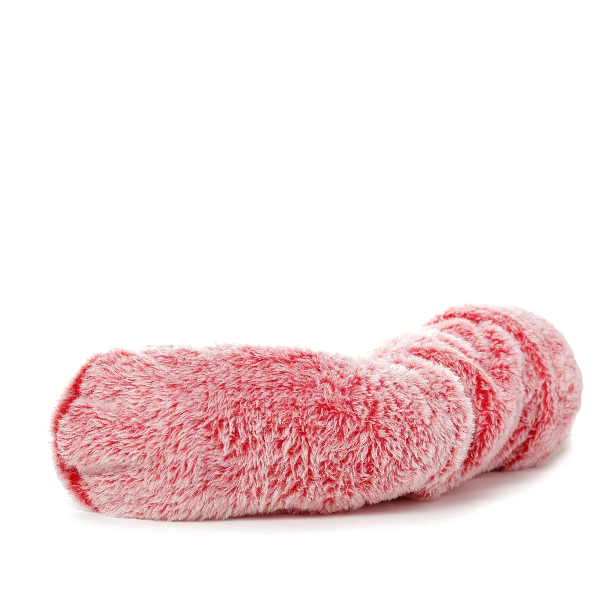 Women's Fuzzy Plush Tall Slipper Socks with Pom-Poms