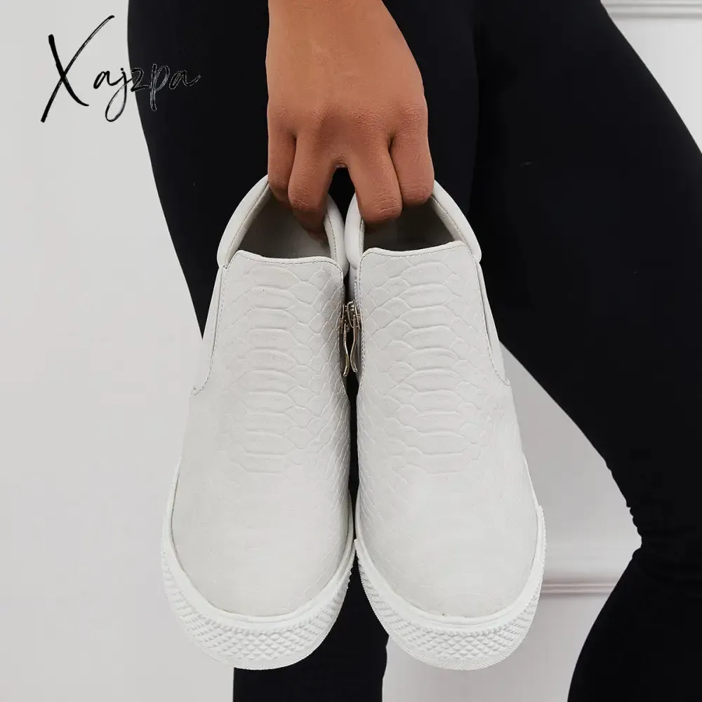 Xajzpa - Women Casual Slip on Platform Wedge Sneakers