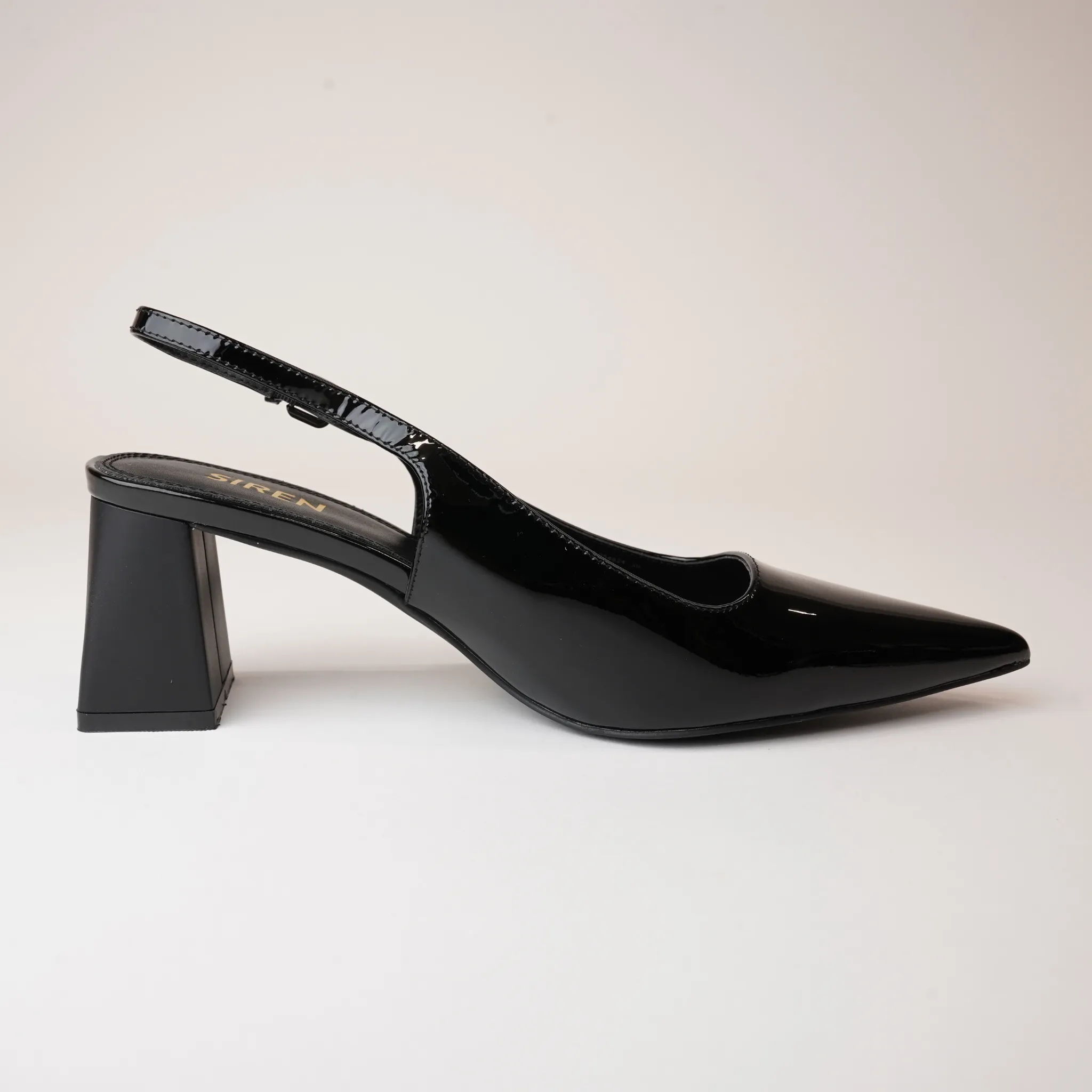 Yarra Black Patent Leather Heels