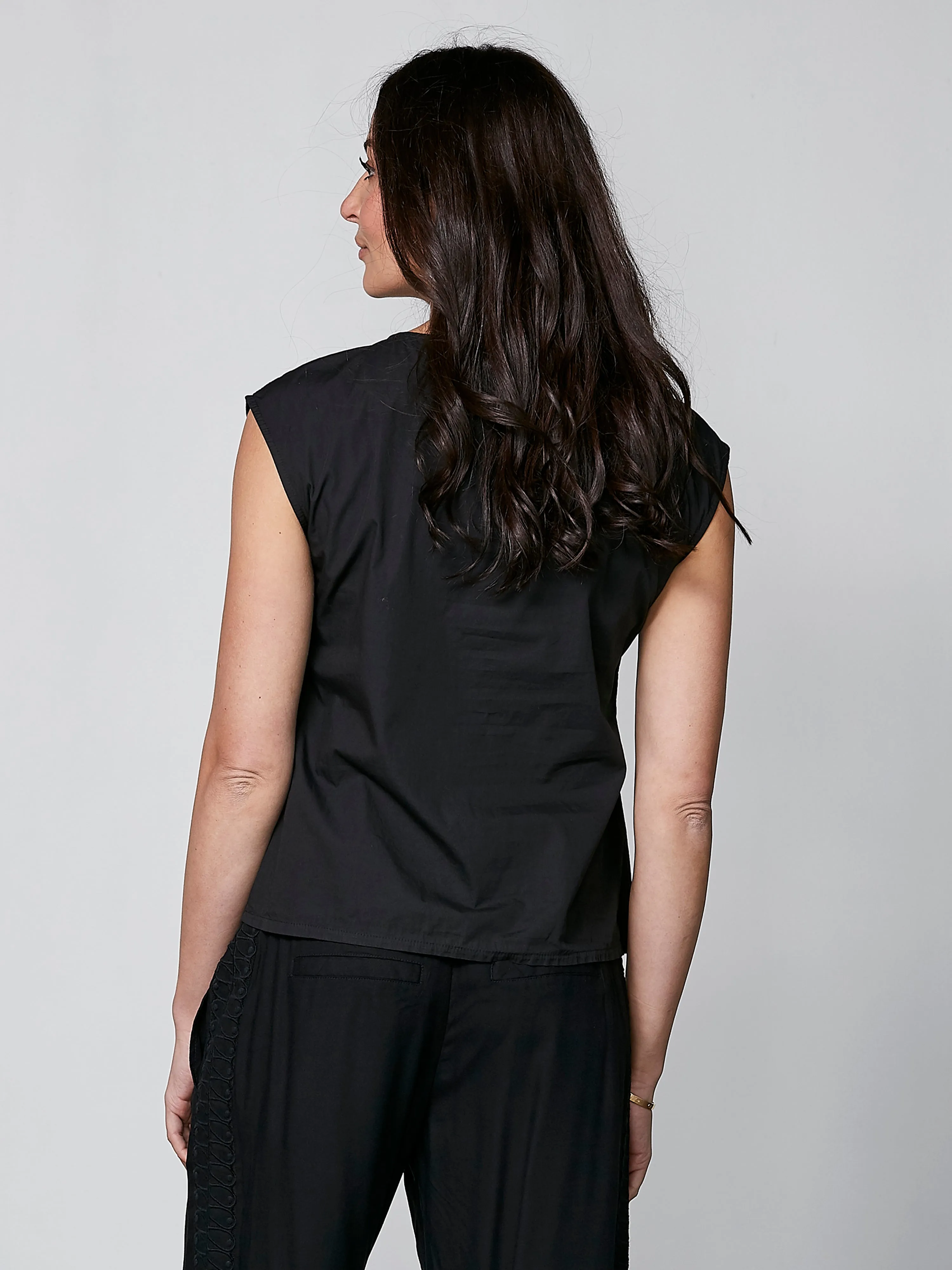 YELDA draped top - Black