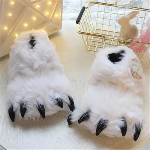 Yeti Paws Fuzzy Slippers