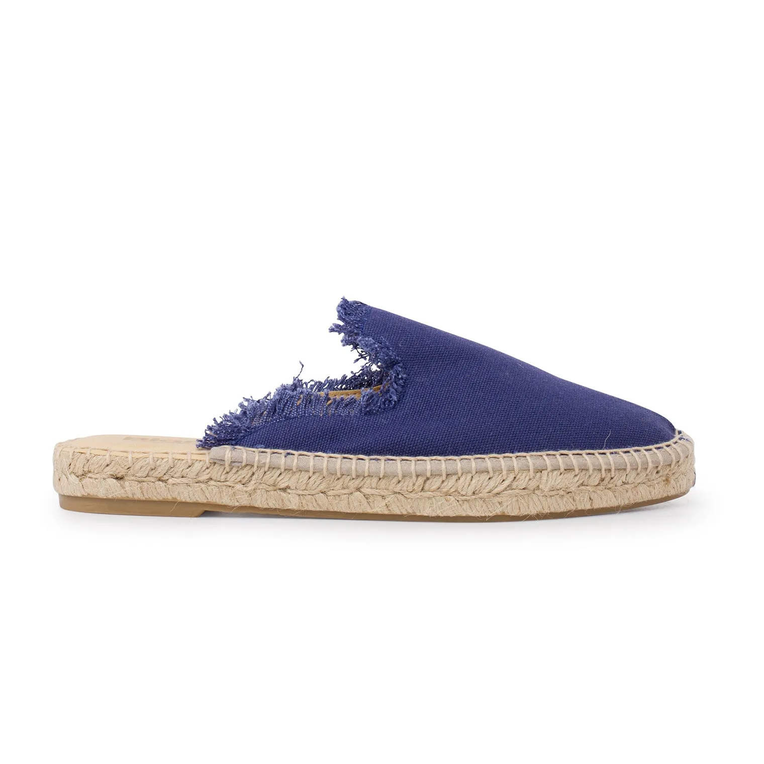 Zaragoza Canvas Espadrille Mule Slides - Navy