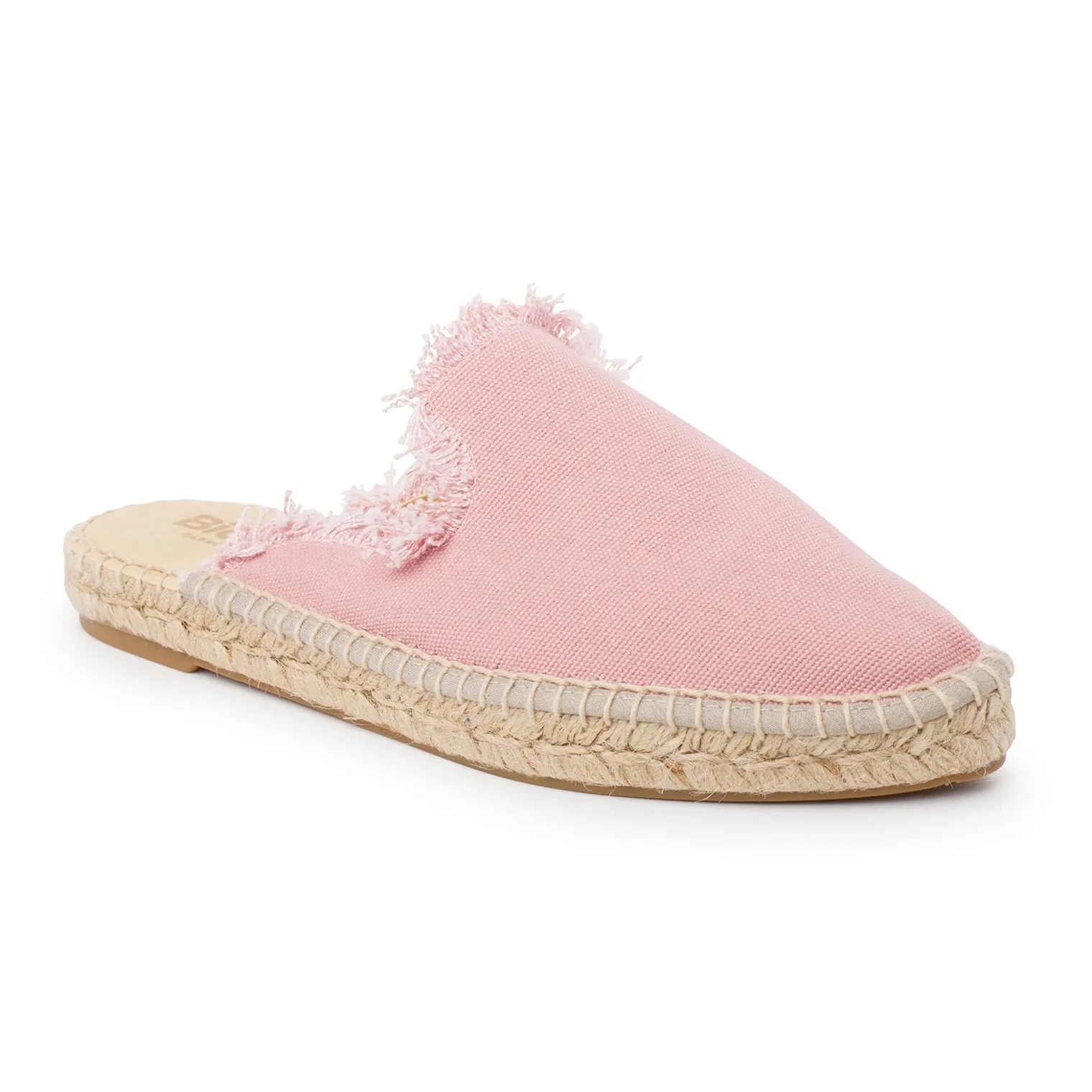 Zaragoza Canvas Espadrille Mule Slides - Pink