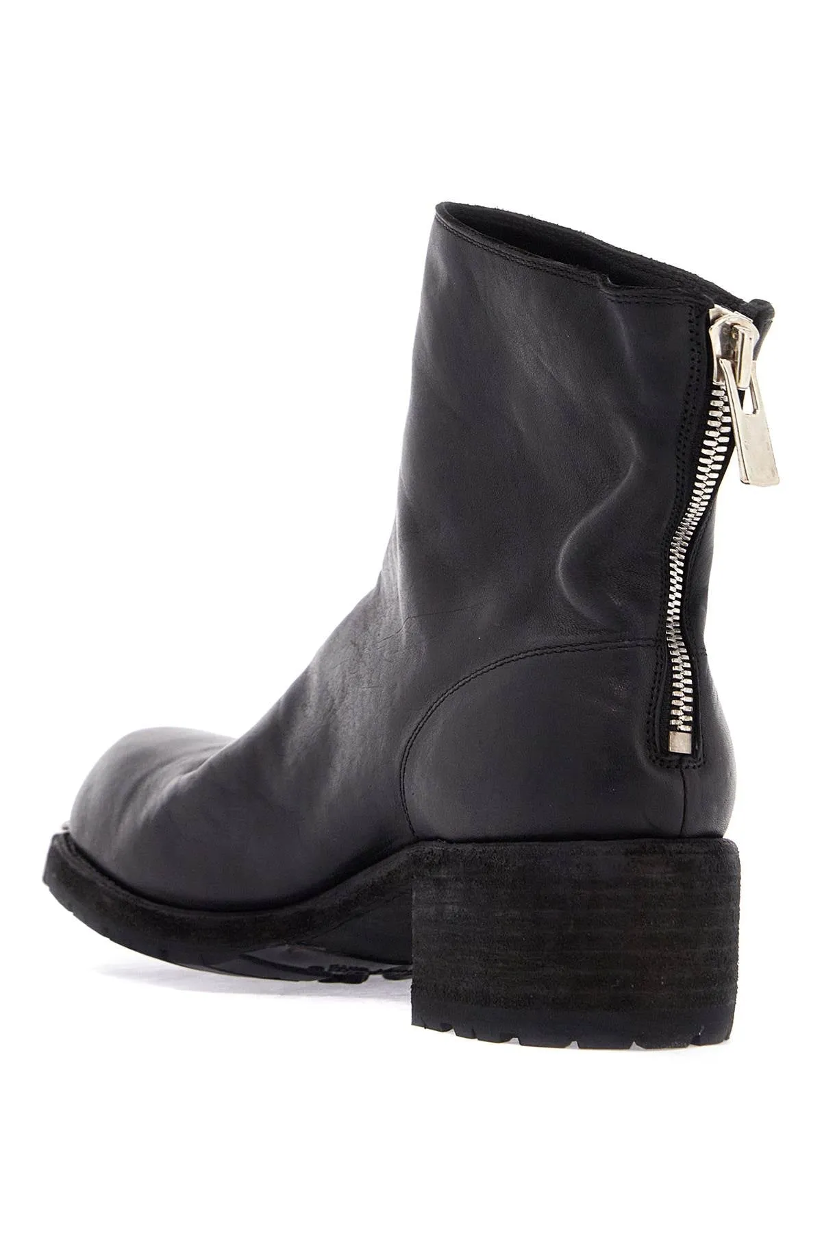 Zip Horse Leather Boots